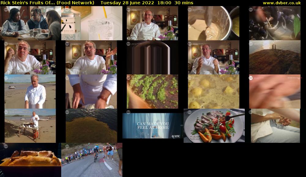 Rick Stein's Fruits Of... (Food Network) Tuesday 28 June 2022 18:00 - 18:30