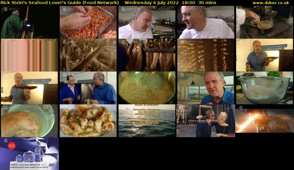 Rick Stein's Seafood Lover's Guide (Food Network) Wednesday 6 July 2022 18:00 - 18:30