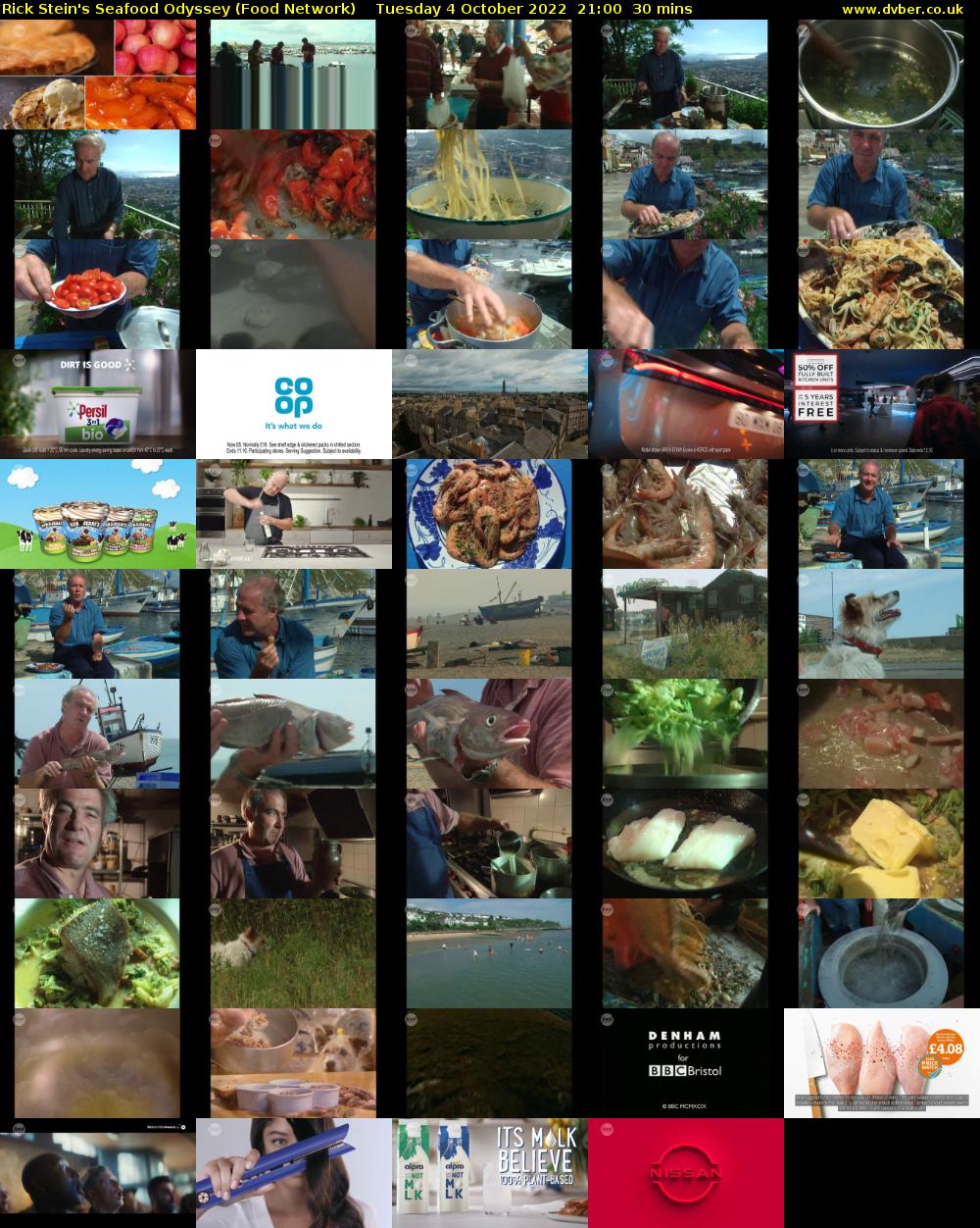 Rick Stein's Seafood Odyssey (Food Network) Tuesday 4 October 2022 21:00 - 21:30