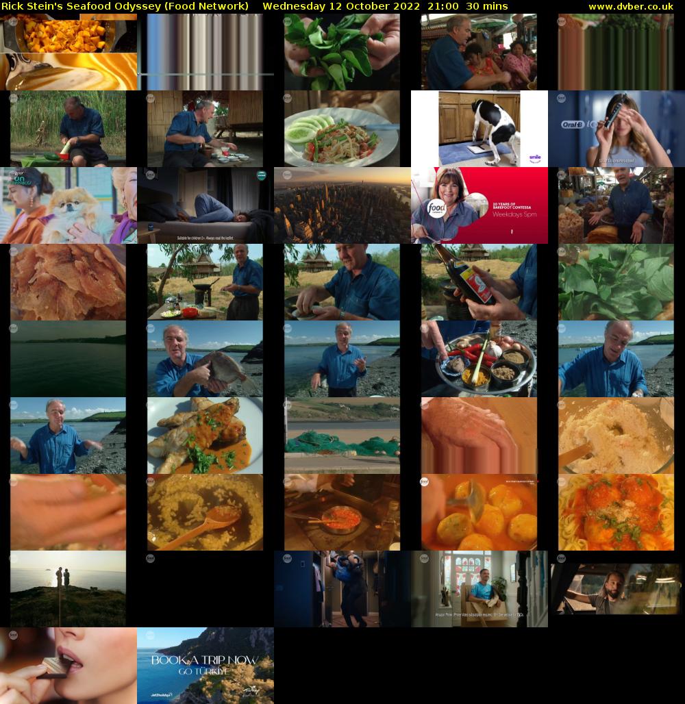 Rick Stein's Seafood Odyssey (Food Network) Wednesday 12 October 2022 21:00 - 21:30