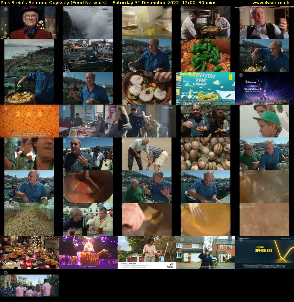 Rick Stein's Seafood Odyssey (Food Network) Saturday 31 December 2022 12:00 - 12:30