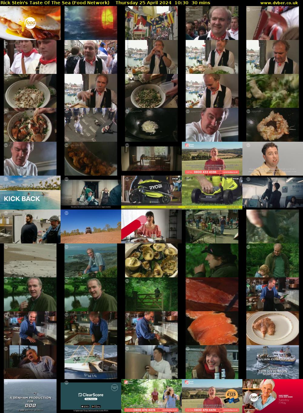 Rick Stein's Taste Of The Sea (Food Network) Thursday 25 April 2024 10:30 - 11:00