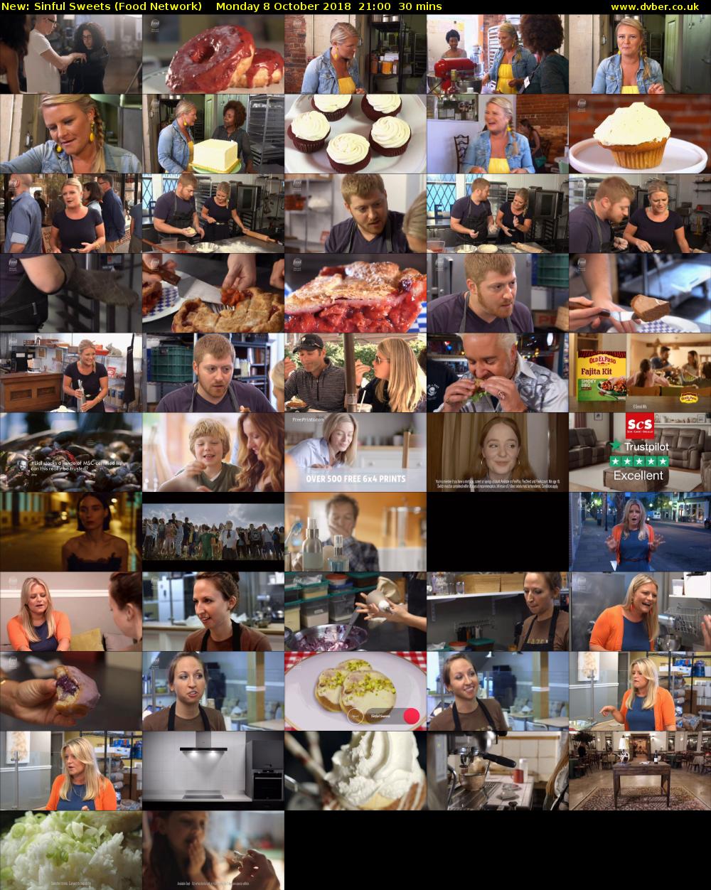 Sinful Sweets (Food Network) Monday 8 October 2018 21:00 - 21:30