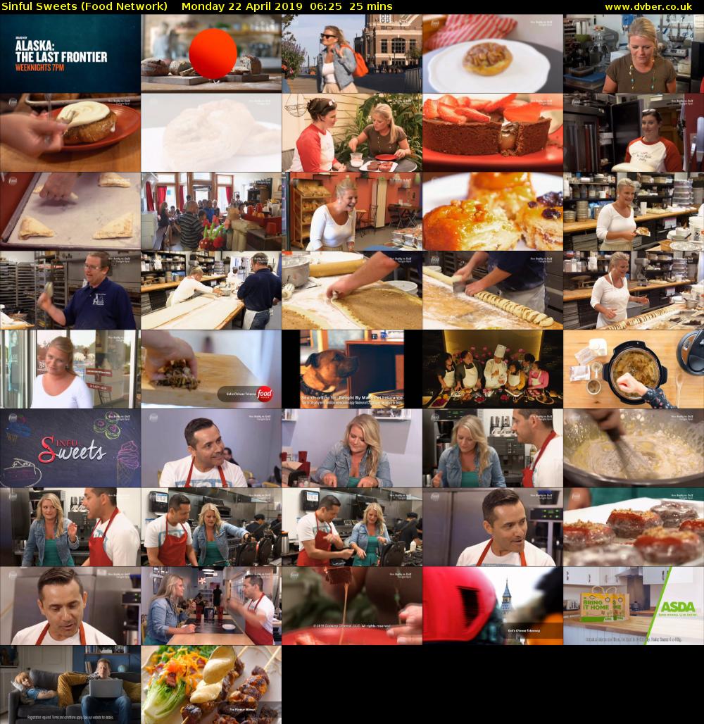 Sinful Sweets (Food Network) Monday 22 April 2019 06:25 - 06:50