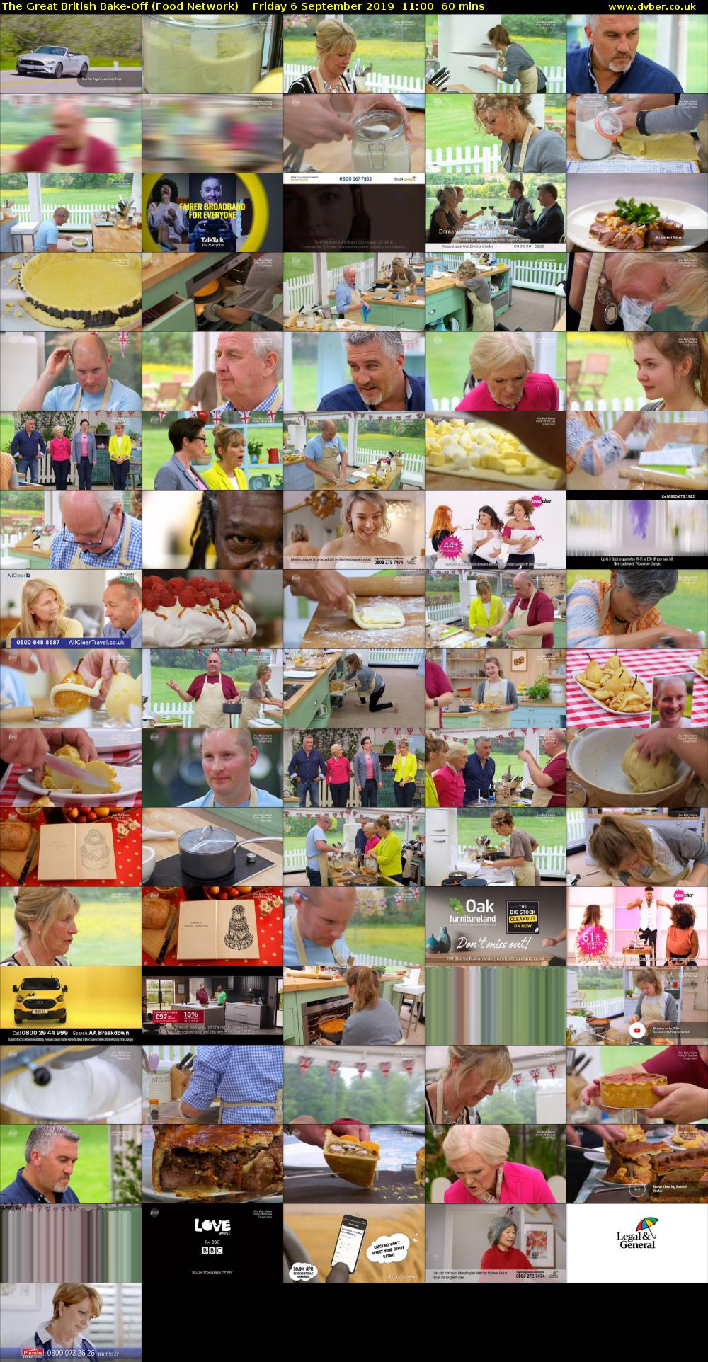 The Great British Bake-Off (Food Network) Friday 6 September 2019 11:00 - 12:00