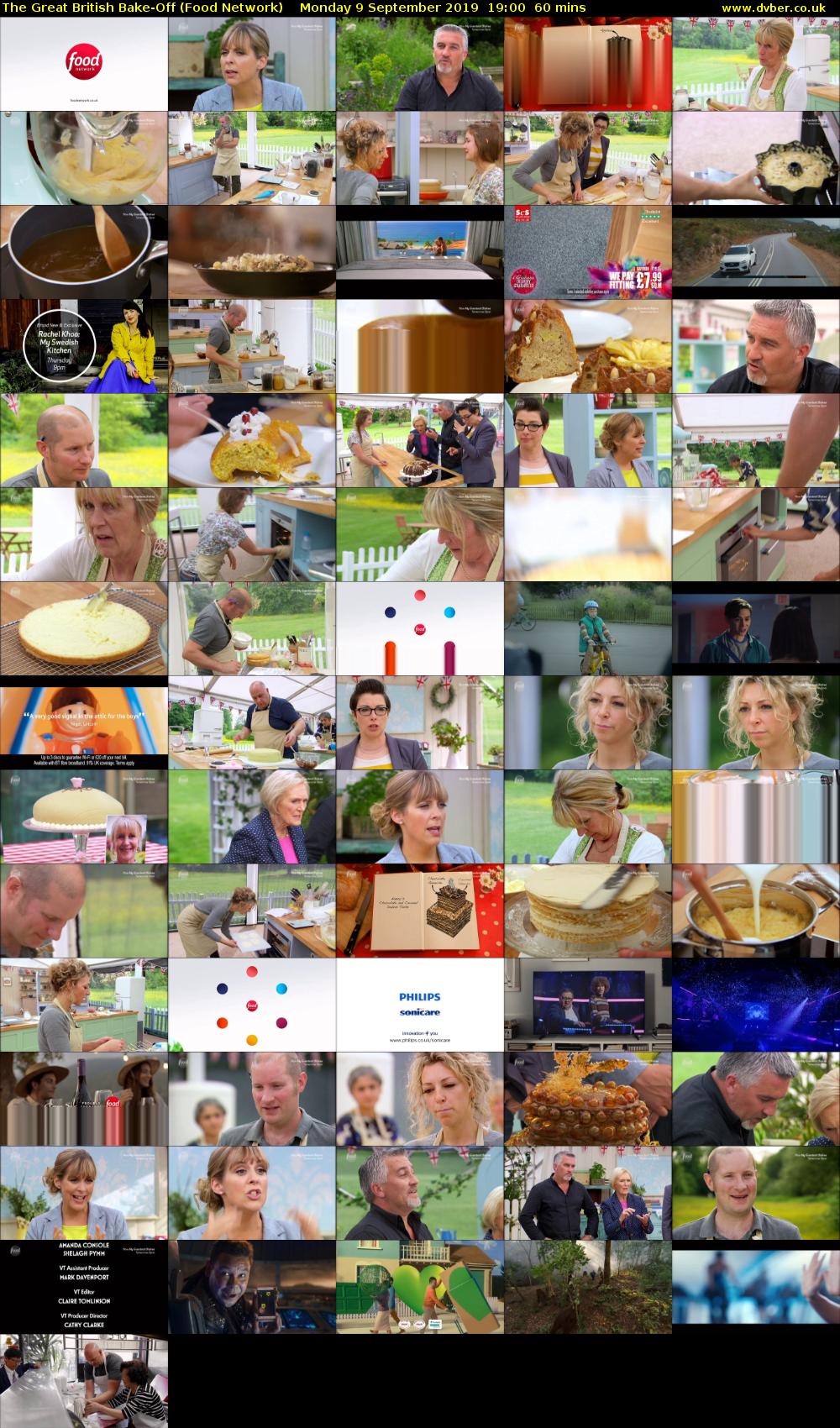 The Great British Bake-Off (Food Network) Monday 9 September 2019 19:00 - 20:00