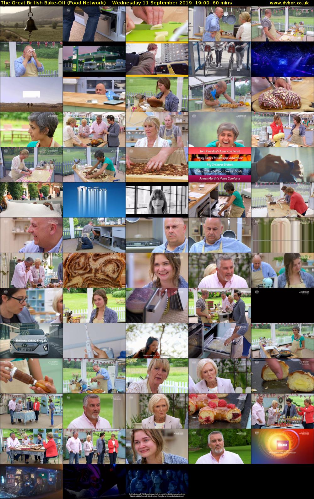 The Great British Bake-Off (Food Network) Wednesday 11 September 2019 19:00 - 20:00