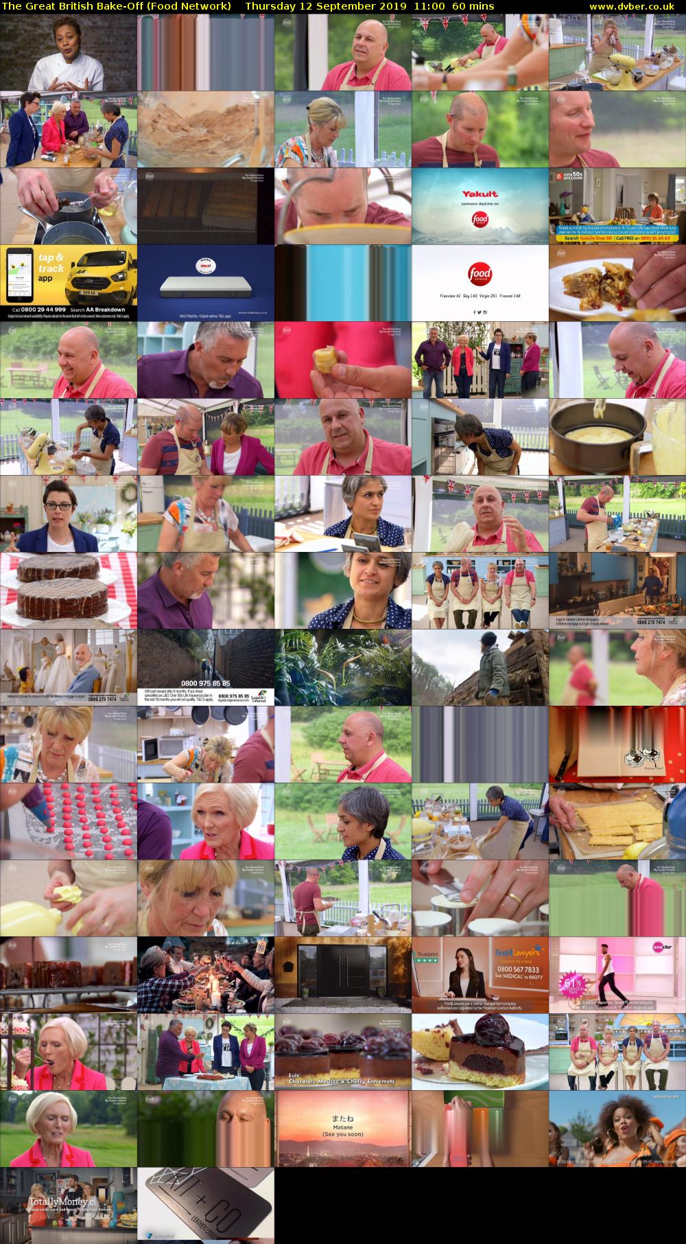 The Great British Bake-Off (Food Network) Thursday 12 September 2019 11:00 - 12:00
