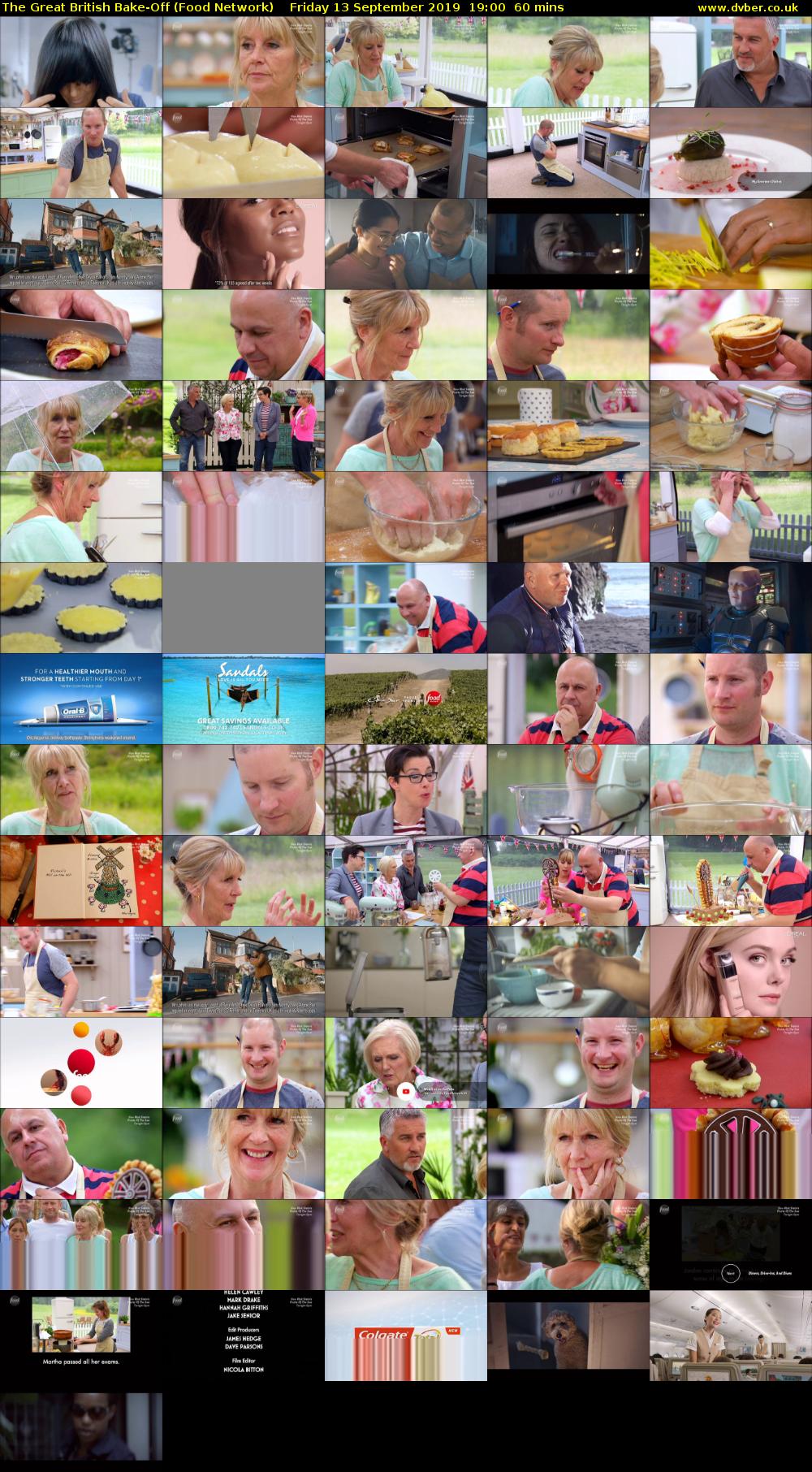The Great British Bake-Off (Food Network) Friday 13 September 2019 19:00 - 20:00