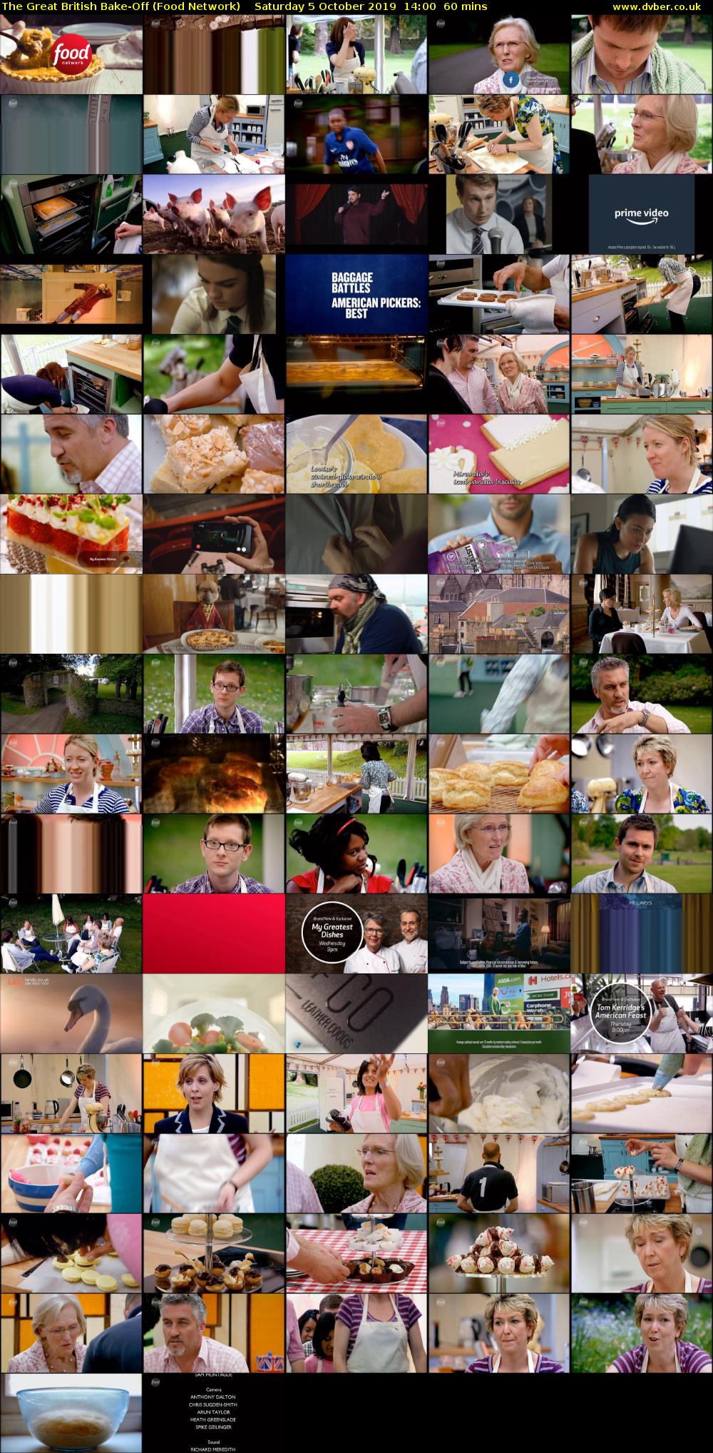 The Great British Bake-Off (Food Network) Saturday 5 October 2019 14:00 - 15:00