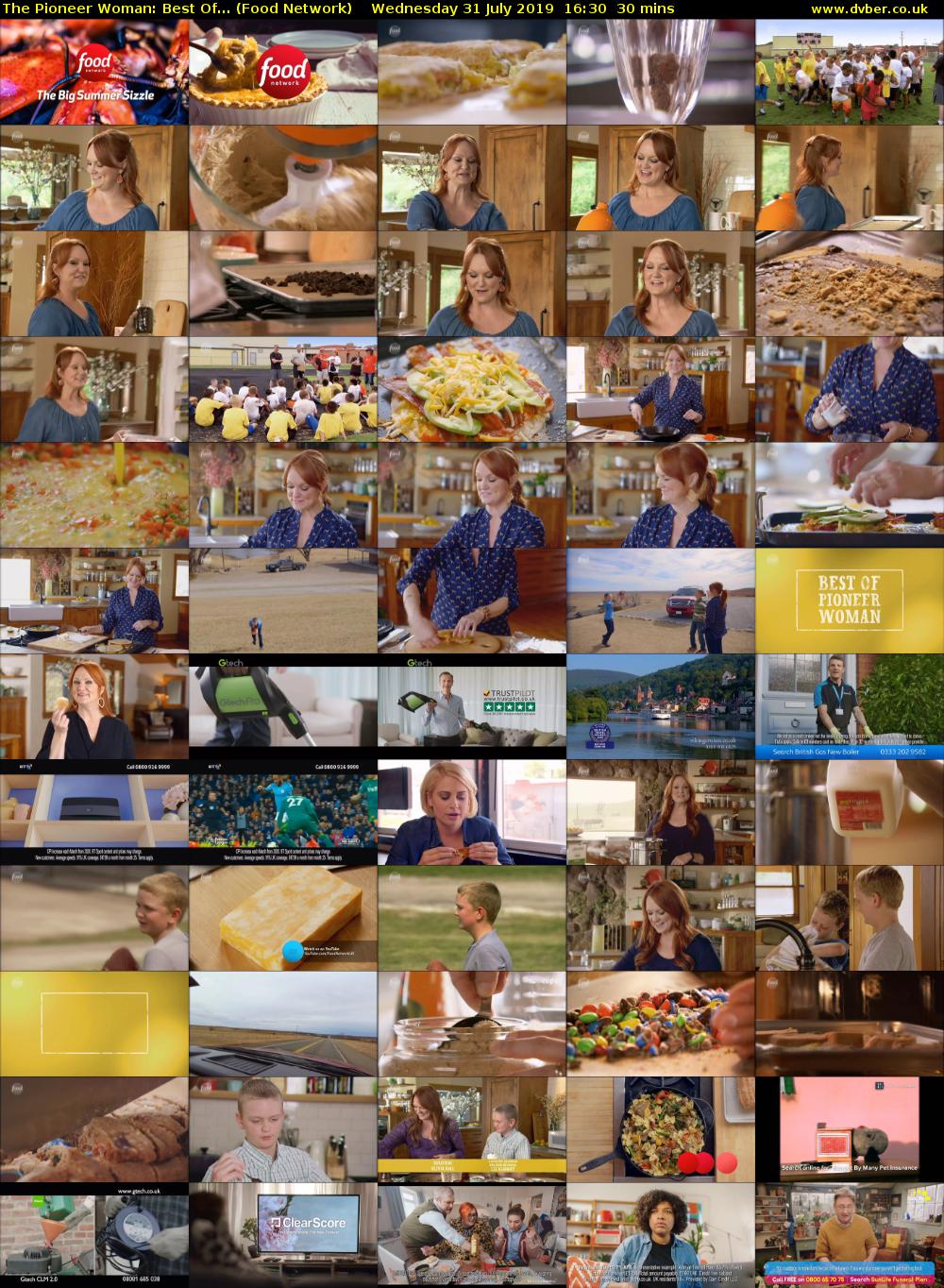 The Pioneer Woman: Best Of... (Food Network) Wednesday 31 July 2019 16:30 - 17:00