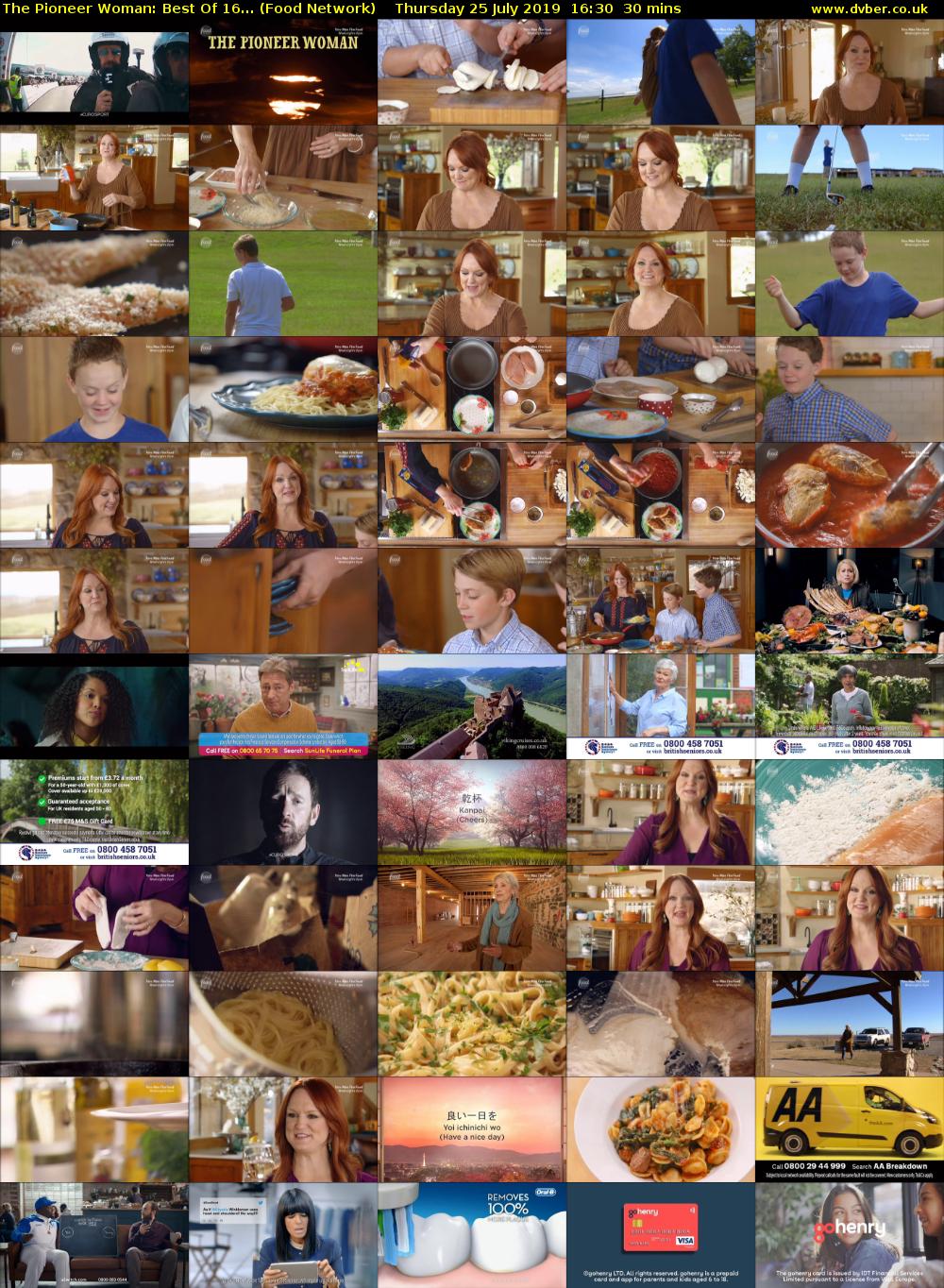 The Pioneer Woman: Best Of 16... (Food Network) Thursday 25 July 2019 16:30 - 17:00