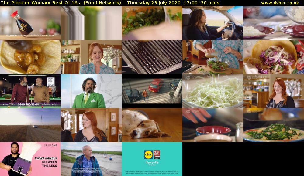 The Pioneer Woman: Best Of 16... (Food Network) Thursday 23 July 2020 17:00 - 17:30