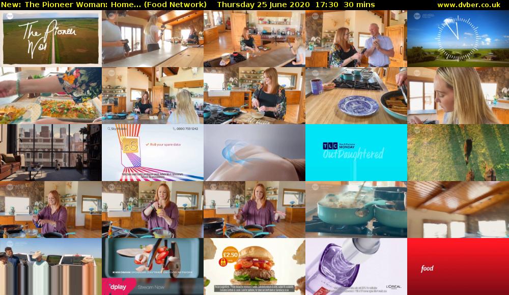 The Pioneer Woman: Home... (Food Network) Thursday 25 June 2020 17:30 - 18:00