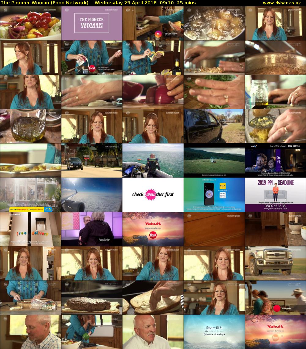 The Pioneer Woman (Food Network) Wednesday 25 April 2018 09:10 - 09:35