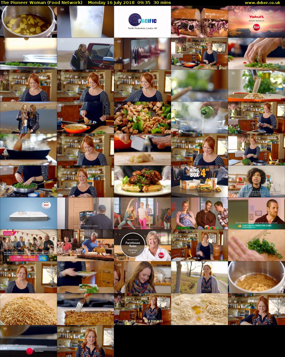 The Pioneer Woman (Food Network) Monday 16 July 2018 09:35 - 10:05