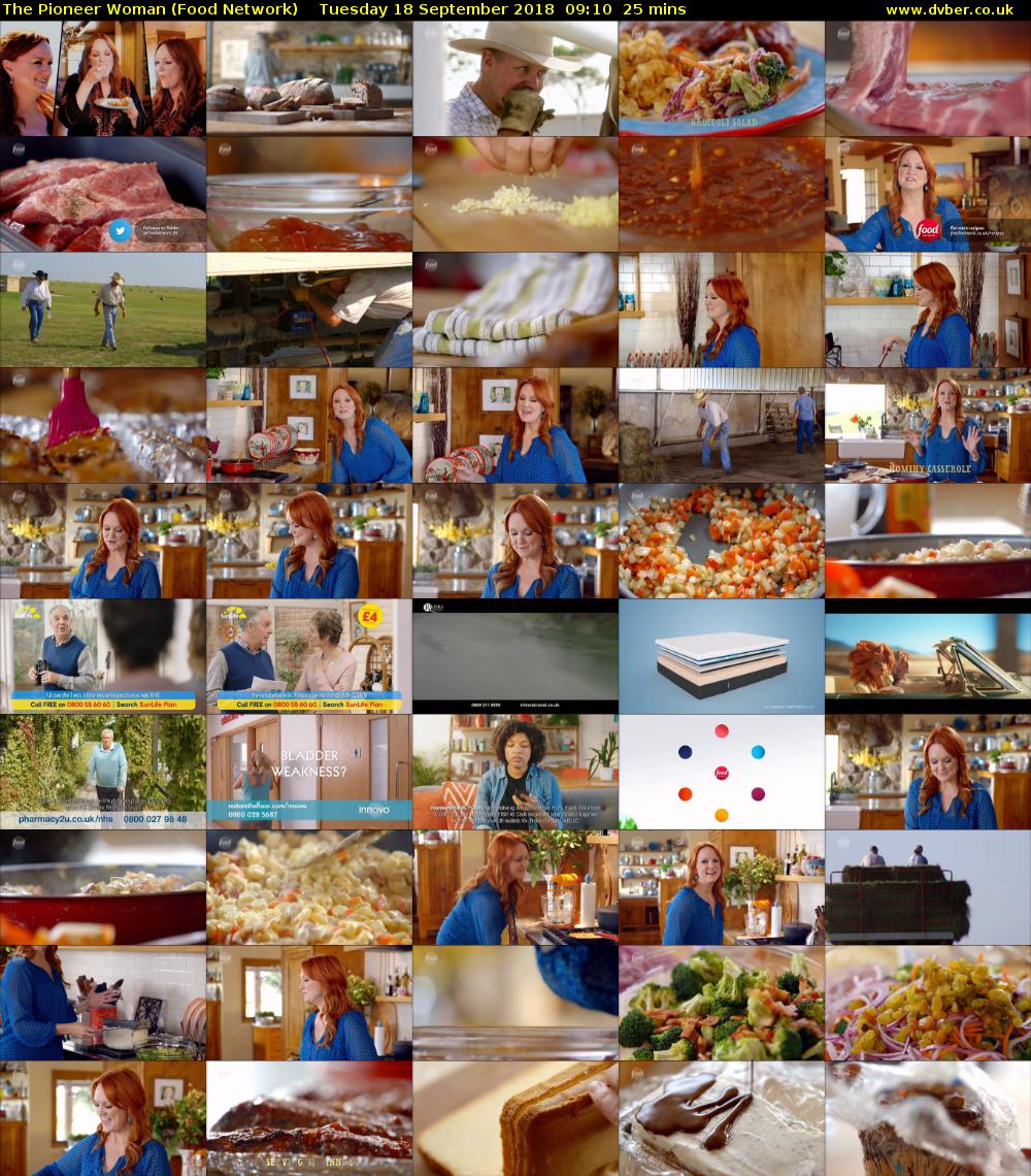 The Pioneer Woman (Food Network) Tuesday 18 September 2018 09:10 - 09:35