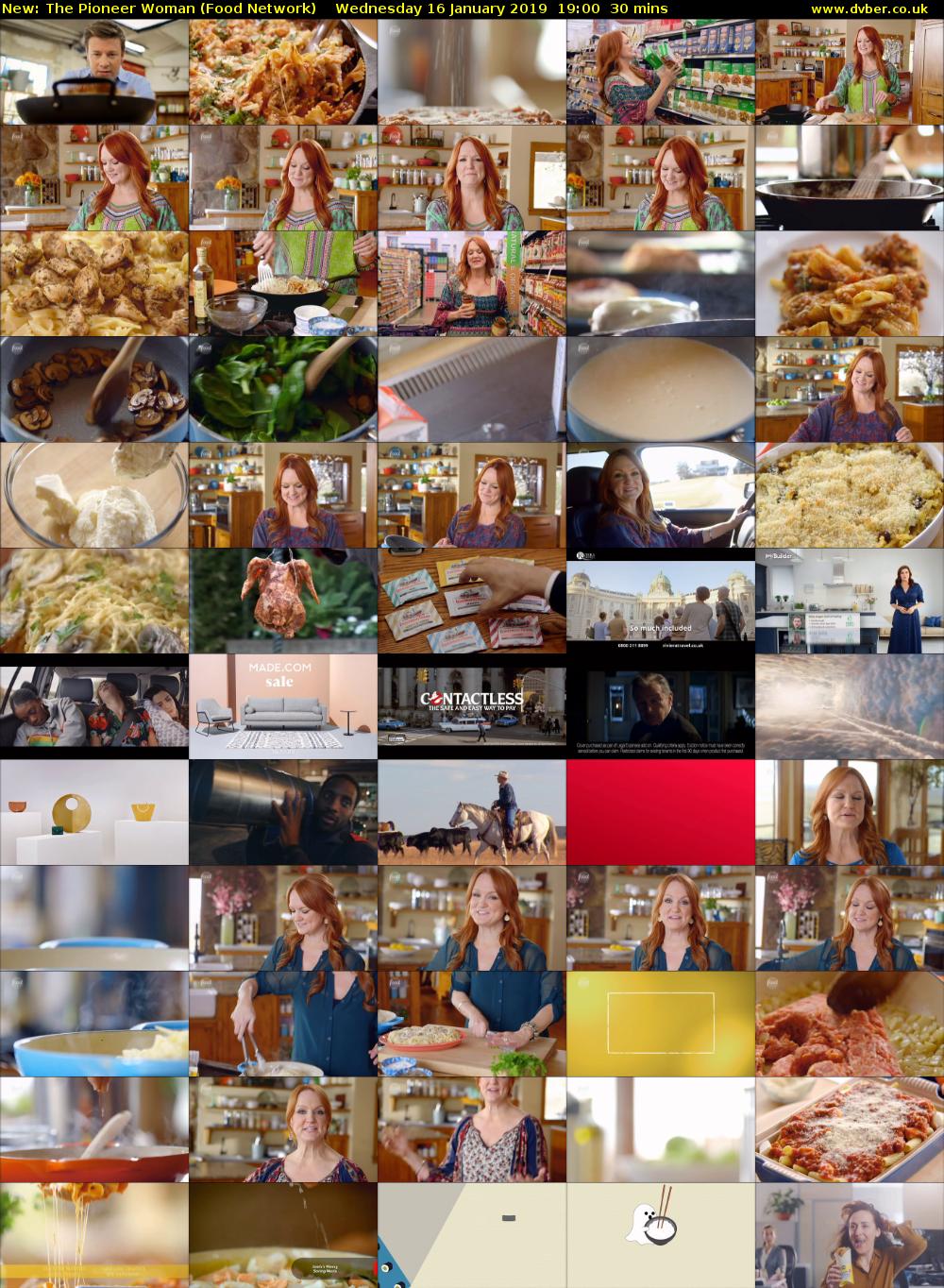 The Pioneer Woman (Food Network) Wednesday 16 January 2019 19:00 - 19:30