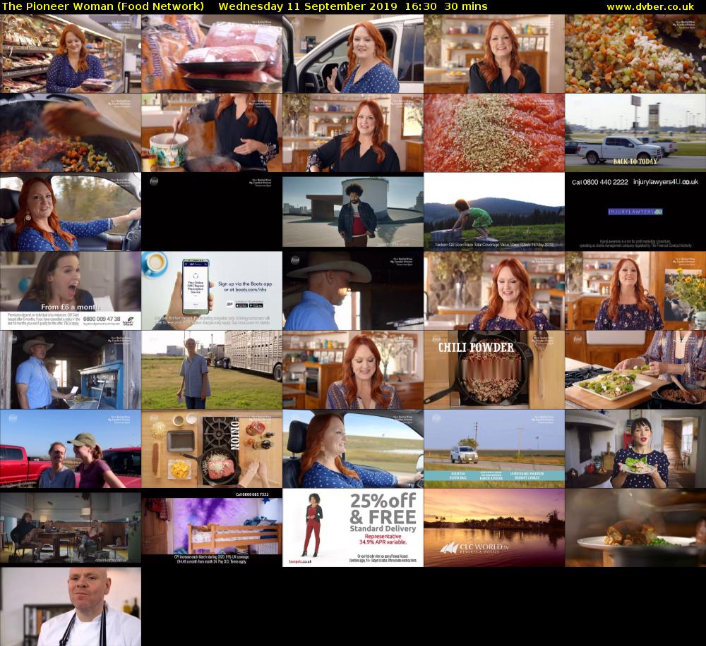 The Pioneer Woman (Food Network) Wednesday 11 September 2019 16:30 - 17:00