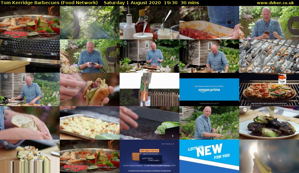 Tom Kerridge Barbecues (Food Network) Saturday 1 August 2020 19:30 - 20:00