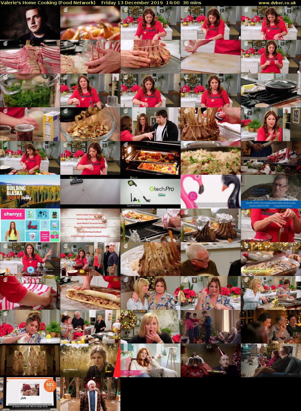 Valerie's Home Cooking (Food Network) Friday 13 December 2019 14:00 - 14:30