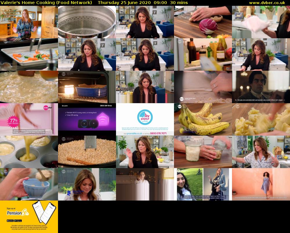 Valerie's Home Cooking (Food Network) Thursday 25 June 2020 09:00 - 09:30