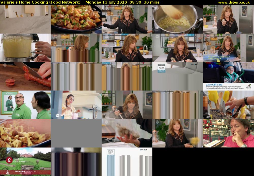 Valerie's Home Cooking (Food Network) Monday 13 July 2020 09:30 - 10:00