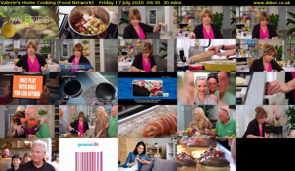 Valerie's Home Cooking (Food Network) Friday 17 July 2020 09:30 - 10:00