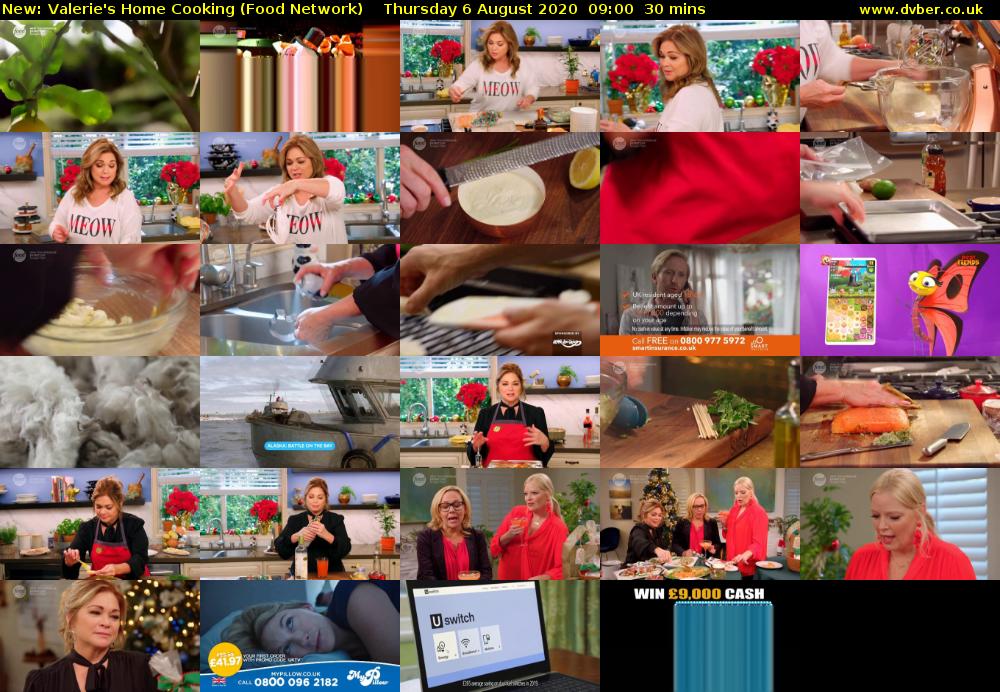 Valerie's Home Cooking (Food Network) Thursday 6 August 2020 09:00 - 09:30