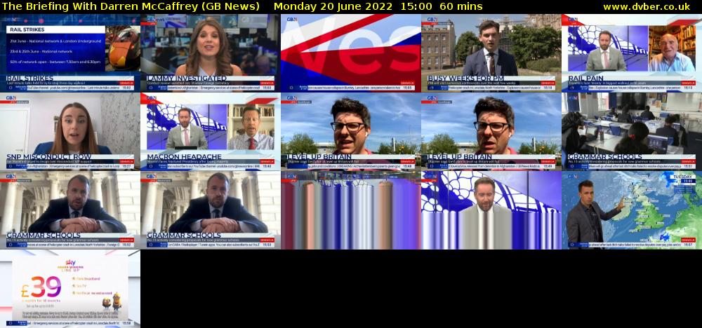 The Briefing With Darren McCaffrey (GB News) Monday 20 June 2022 15:00 - 16:00
