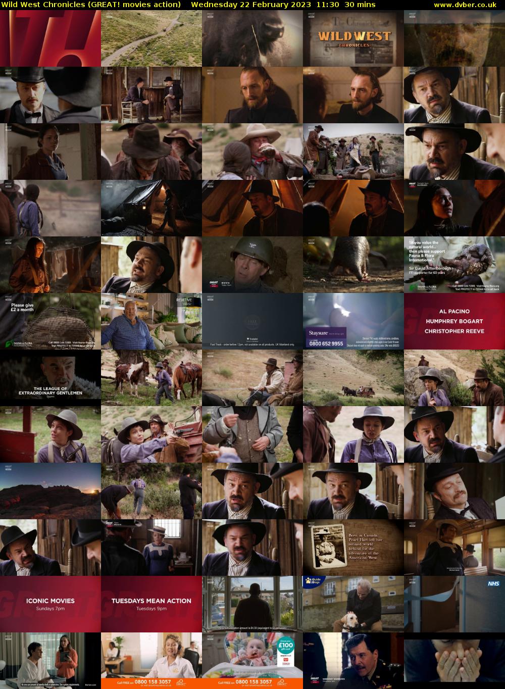 Wild West Chronicles (GREAT! movies action) Wednesday 22 February 2023 11:30 - 12:00