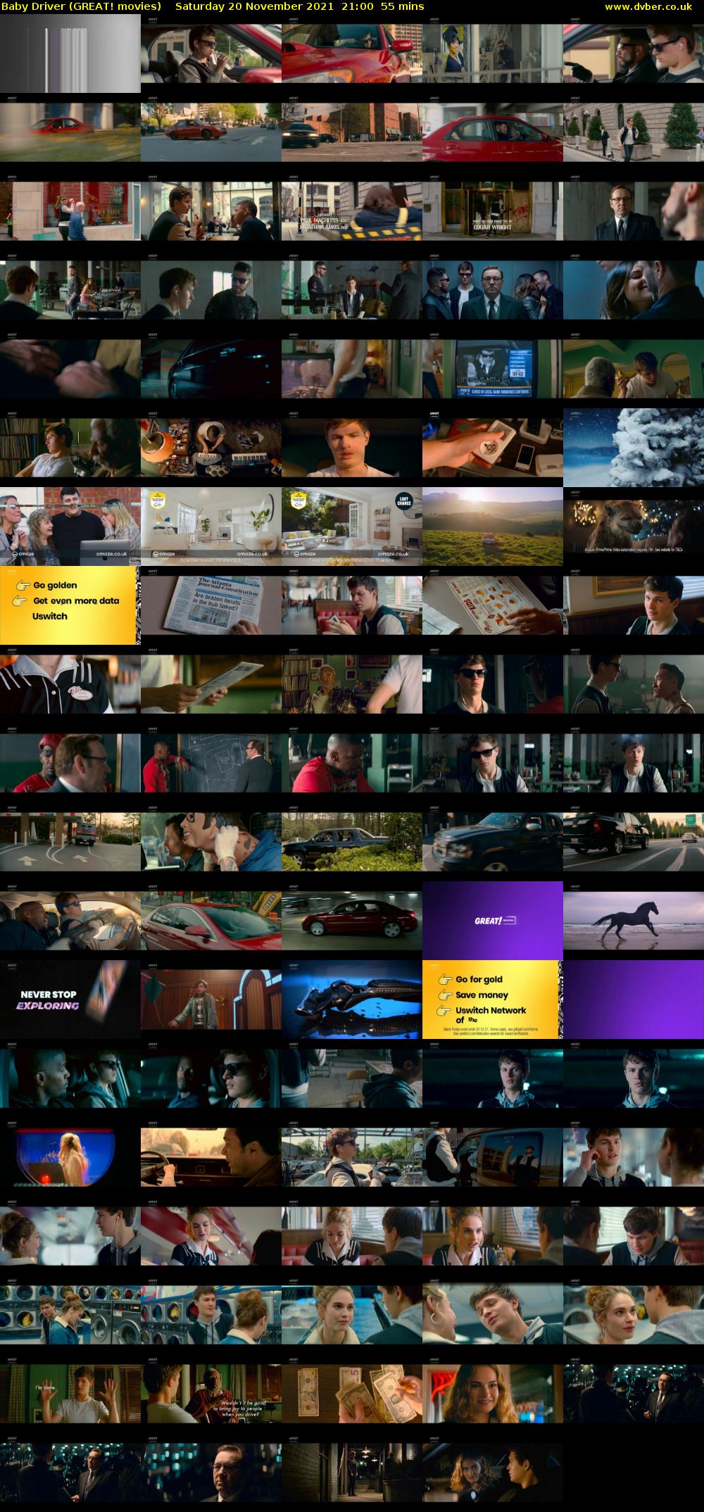 Baby Driver (GREAT! movies) Saturday 20 November 2021 21:00 - 21:55