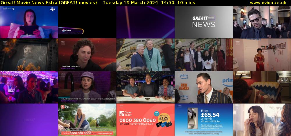 Great! Movie News Extra (GREAT! movies) Tuesday 19 March 2024 14:50 - 15:00