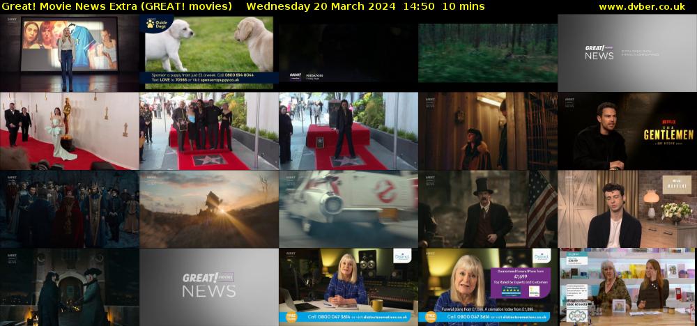 Great! Movie News Extra (GREAT! movies) Wednesday 20 March 2024 14:50 - 15:00