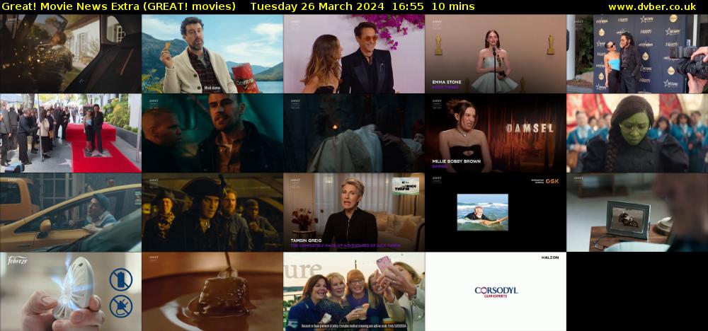 Great! Movie News Extra (GREAT! movies) Tuesday 26 March 2024 16:55 - 17:05