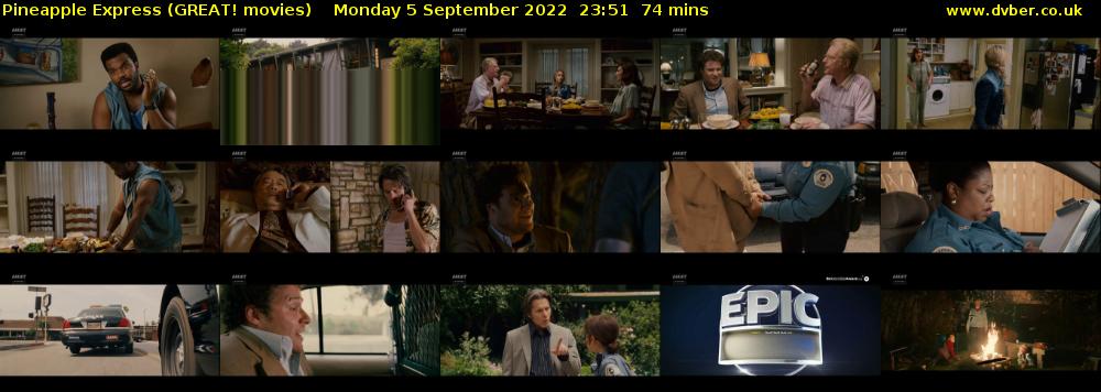 Pineapple Express (GREAT! movies) Monday 5 September 2022 23:51 - 01:05