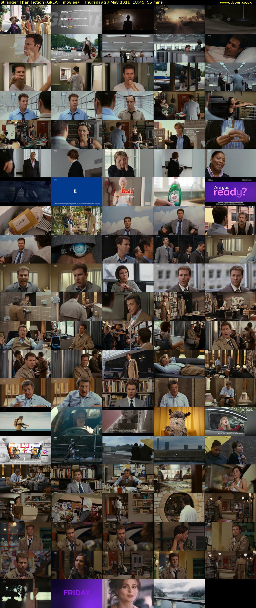 Stranger Than Fiction (GREAT! movies) Thursday 27 May 2021 18:45 - 19:40