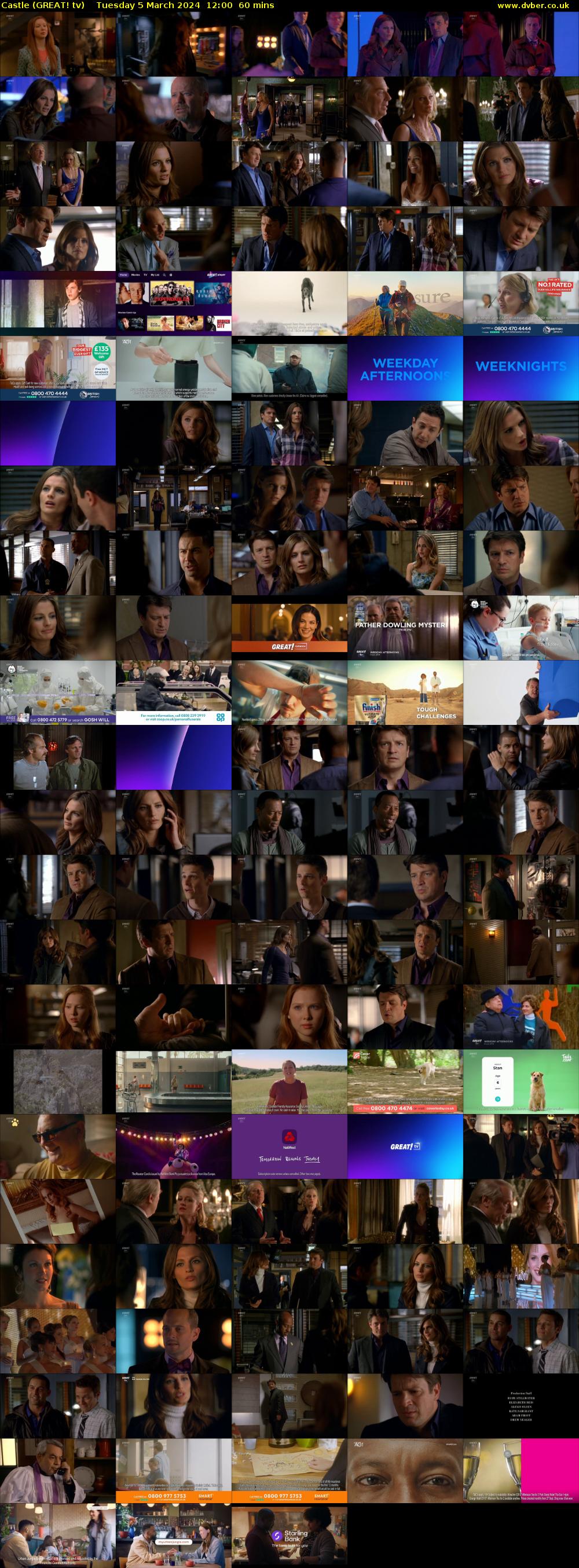 Castle (GREAT! tv) Tuesday 5 March 2024 12:00 - 13:00