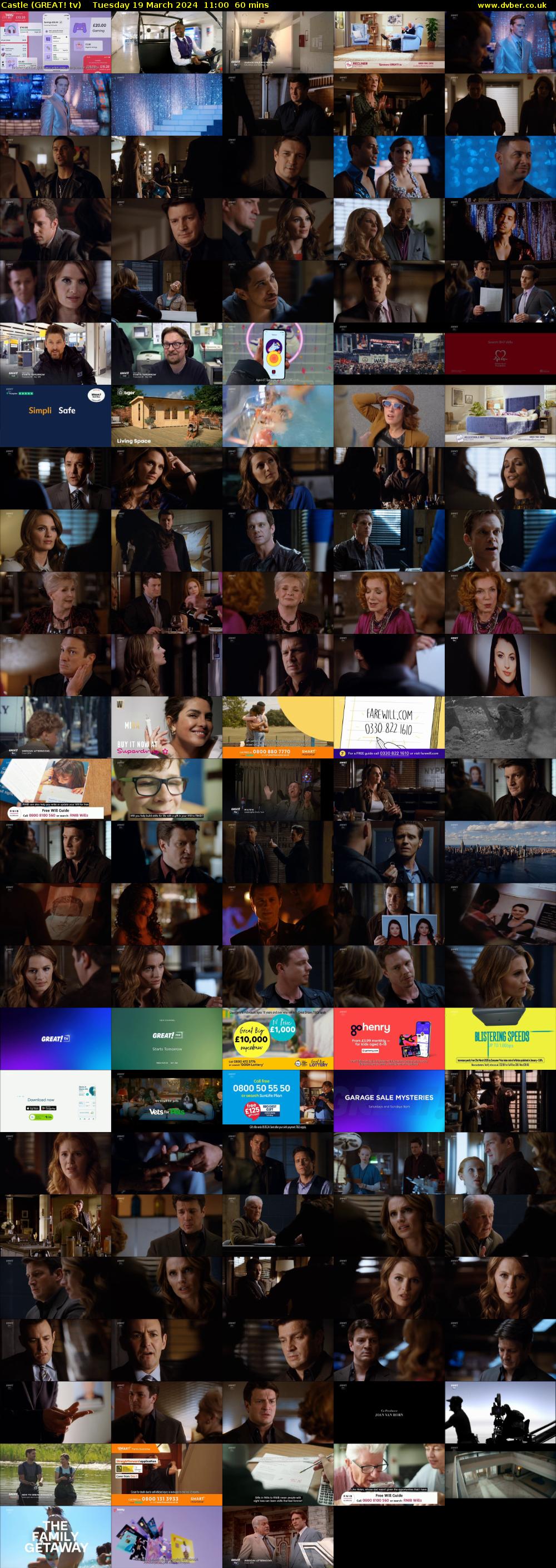 Castle (GREAT! tv) Tuesday 19 March 2024 11:00 - 12:00