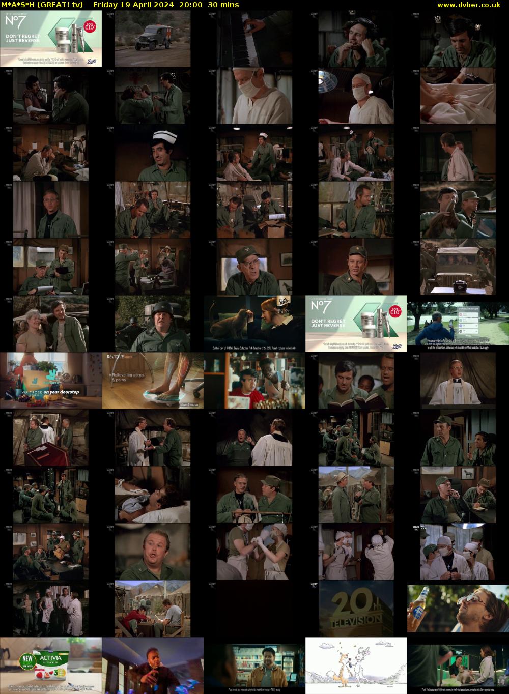 M*A*S*H (GREAT! tv) Friday 19 April 2024 20:00 - 20:30