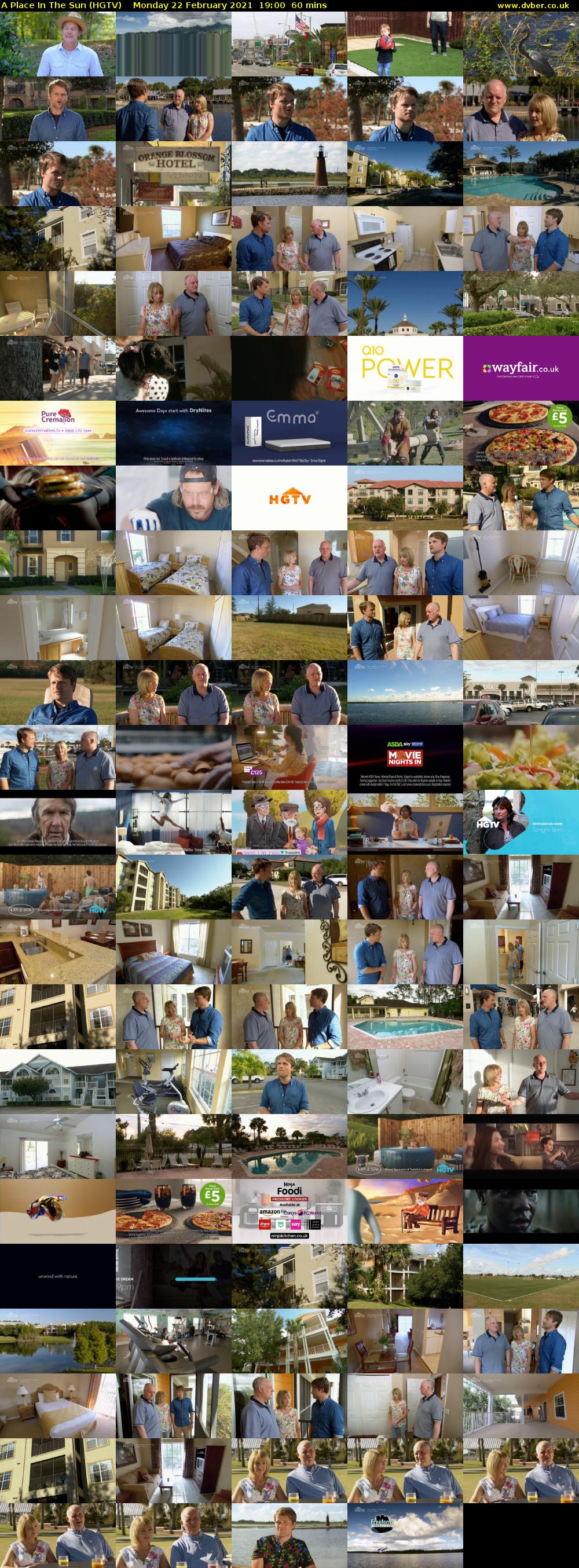 A Place In The Sun (HGTV) Monday 22 February 2021 19:00 - 20:00