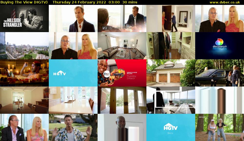 Buying The View (HGTV) Thursday 24 February 2022 03:00 - 03:30