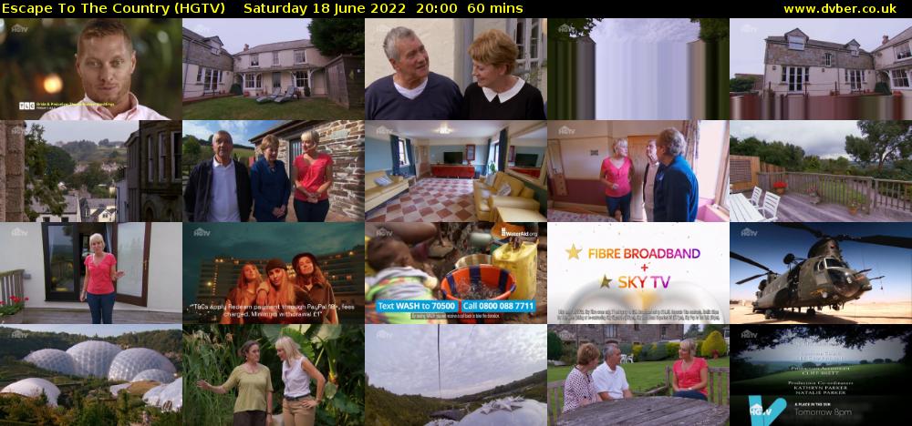 Escape To The Country (HGTV) Saturday 18 June 2022 20:00 - 21:00