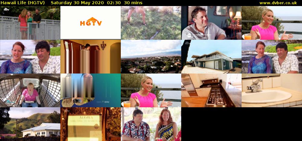 Hawaii Life (HGTV) Saturday 30 May 2020 02:30 - 03:00