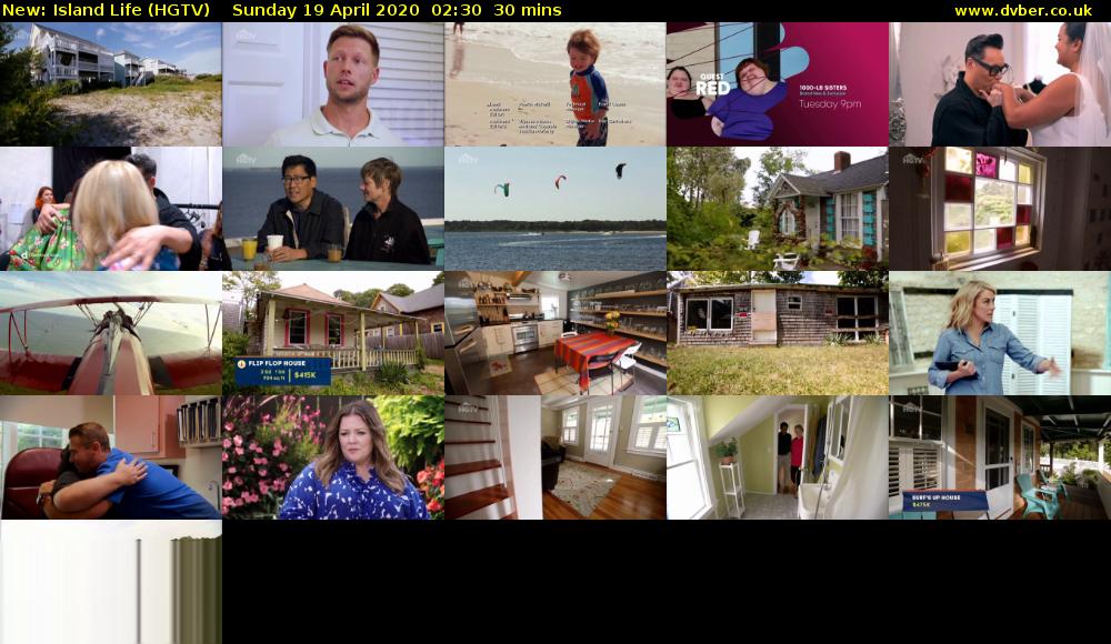 Island Life (HGTV) Sunday 19 April 2020 02:30 - 03:00