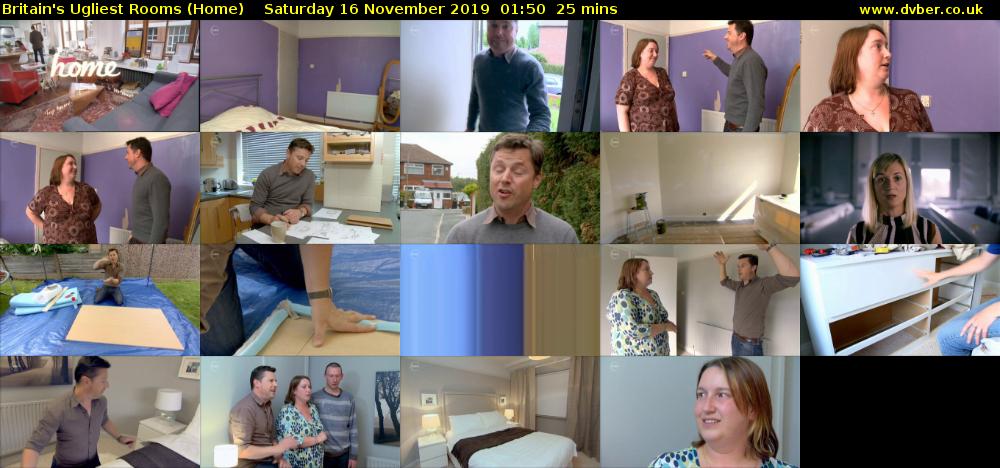 Britain's Ugliest Rooms (Home) Saturday 16 November 2019 01:50 - 02:15