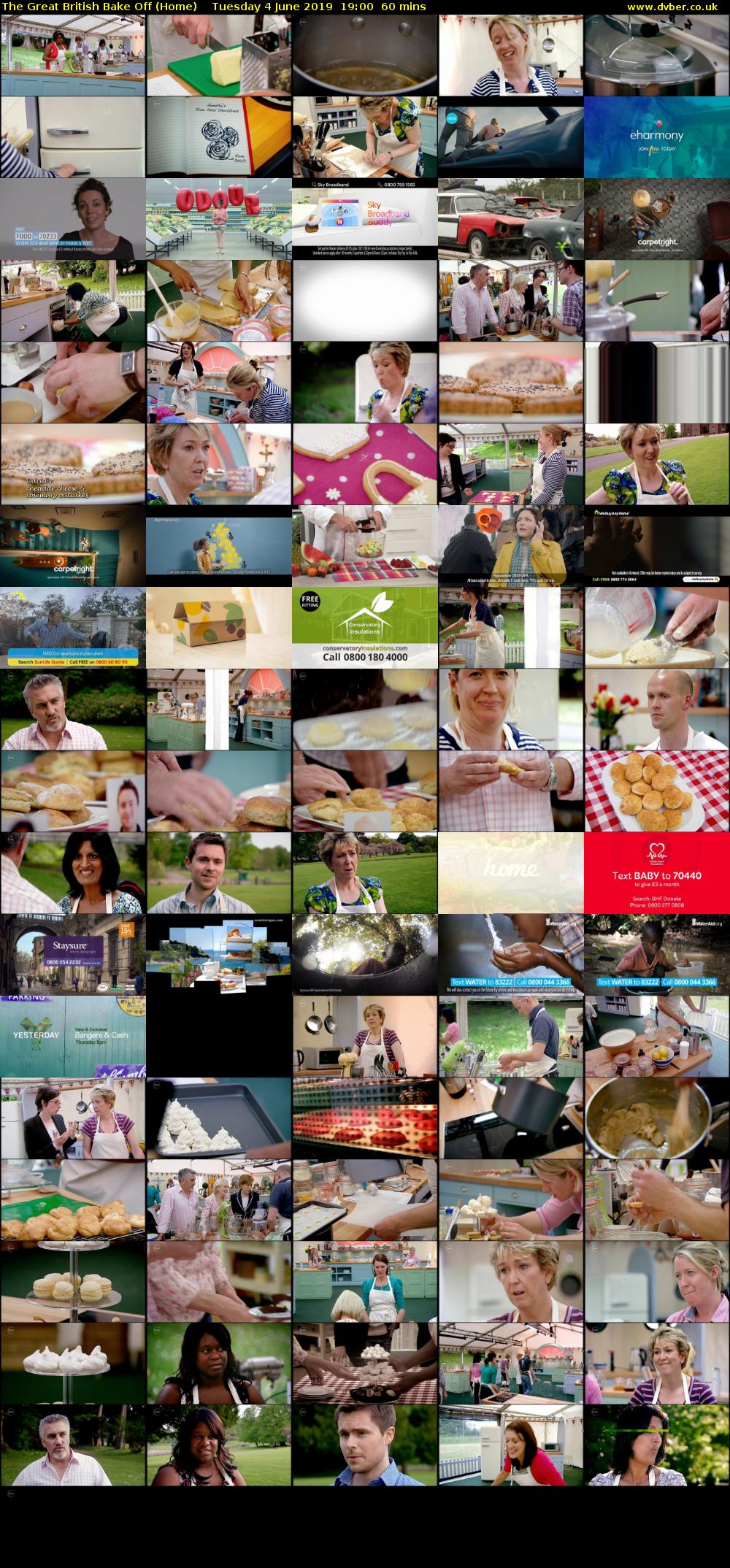 The Great British Bake Off (Home) Tuesday 4 June 2019 19:00 - 20:00