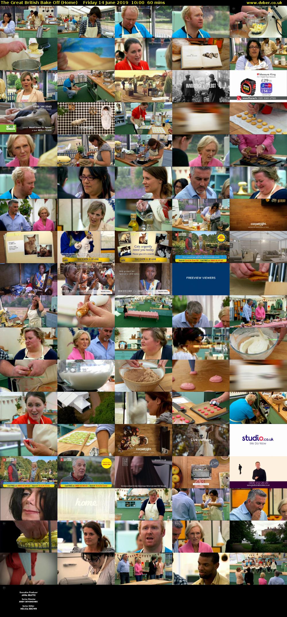 The Great British Bake Off (Home) Friday 14 June 2019 10:00 - 11:00