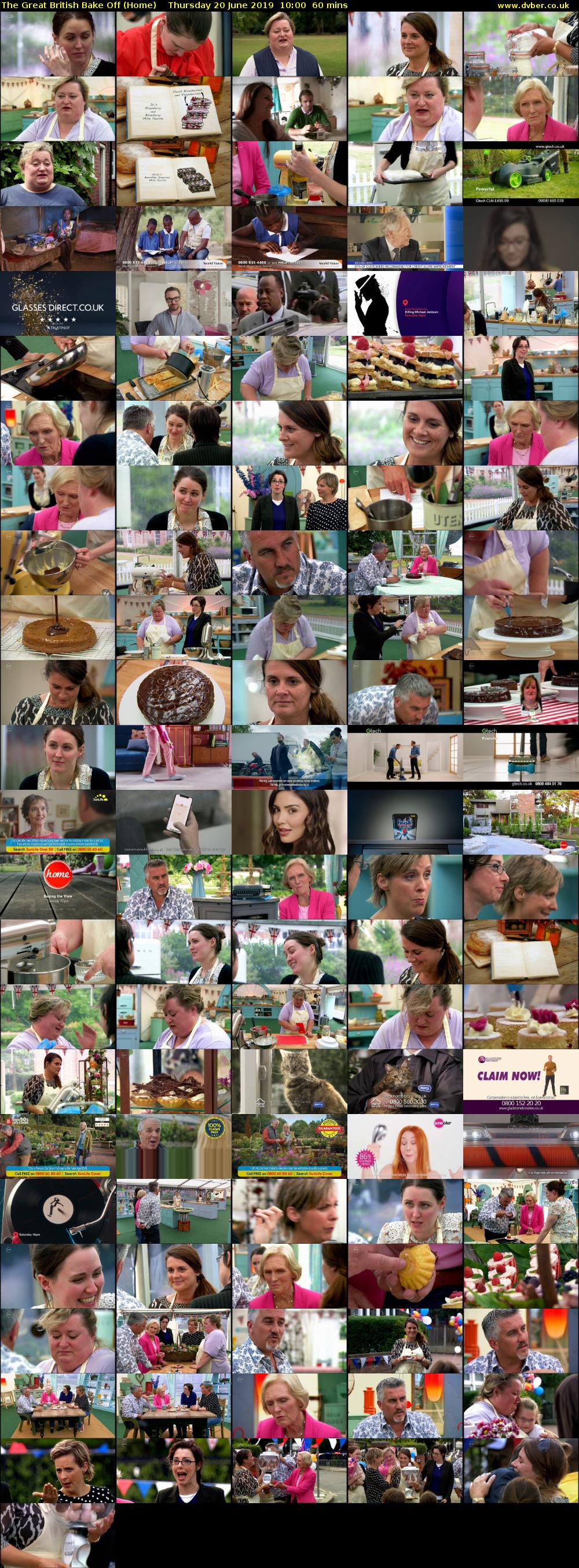 The Great British Bake Off (Home) Thursday 20 June 2019 10:00 - 11:00