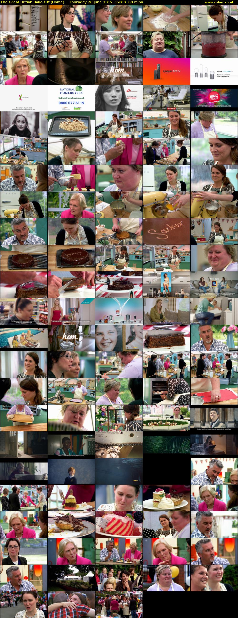 The Great British Bake Off (Home) Thursday 20 June 2019 19:00 - 20:00